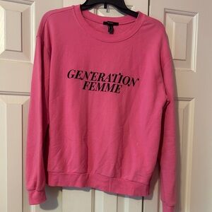 Forever 21 Pink Crew Neck Sweater